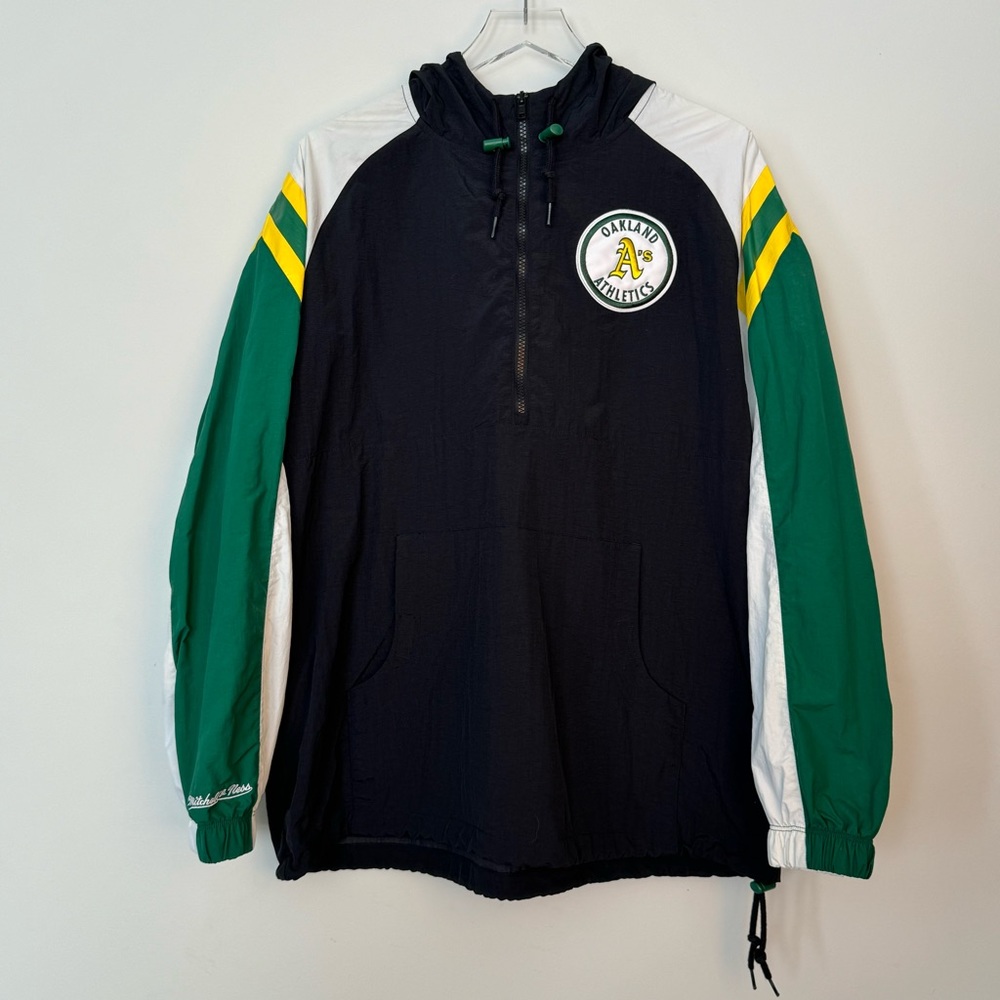 Mitchell & Ness Black and Green Windbreaker